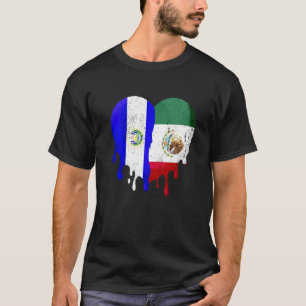 Camiseta El Salvador México Bandeira Coração Cidadão Cresci