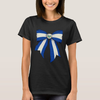 Camiseta El Salvador Salvadoran Pride Flag Girl Coquette Bo