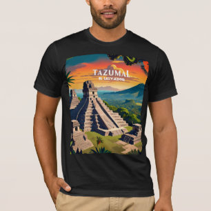 Camiseta El Salvador Viagem Poster vintage El Tazumal