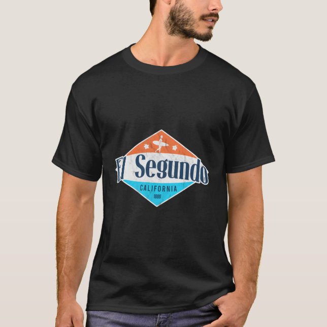 Camiseta El Segundo California Beach Flag Surf Ca (Frente)