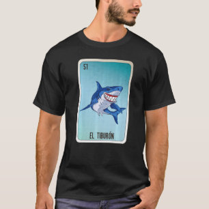 Camiseta El Tiburón (Loteria Mexicana) Cartões de Loteria d