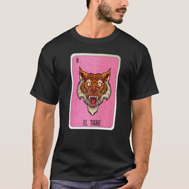 Camiseta El Tigre Mexican Lottery Mexico Loteria Cards (Frente)