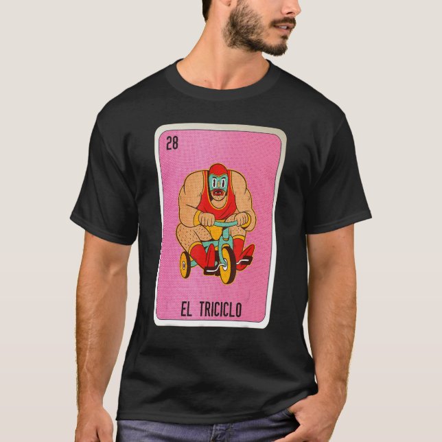 Camiseta El Tricicolo Mexican Slang Lottery Bingo Cards (Frente)