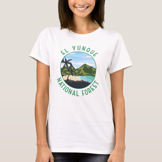 Camiseta El Yunque National Forest Porto Rico se aflita (Frente)