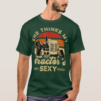 Camiseta Ela acha que meus tratores sexy Farmer Farmer Faze