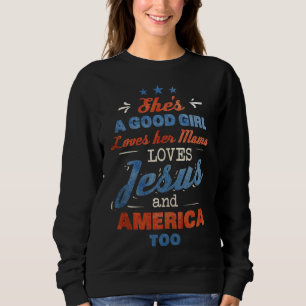 Camiseta Ela Adora A Mamãe Ama Jesus E Amer