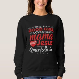 Camiseta Ela ama a roupa da mãe ama Jesus A