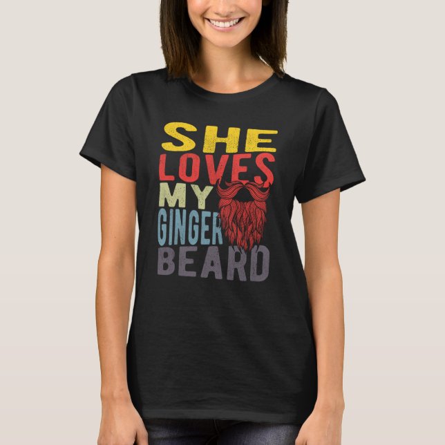 Camiseta Ela Ama Minha Barba Ruiva (Frente)