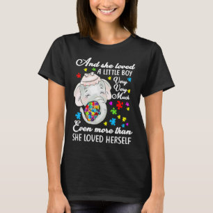 Camiseta Ela Amava Um Pouco De Elefante Autismo Mãe