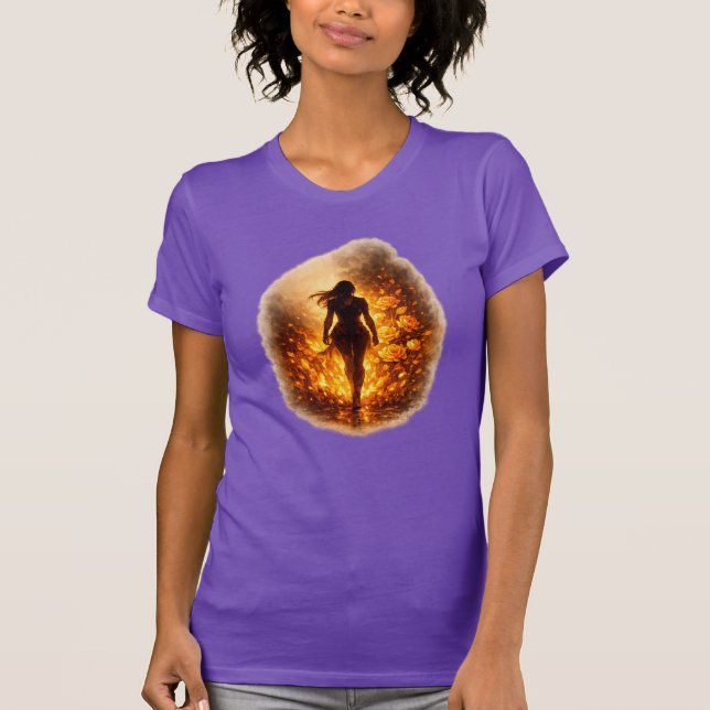 Camiseta Ela Anda Através do Fogo (Frente)