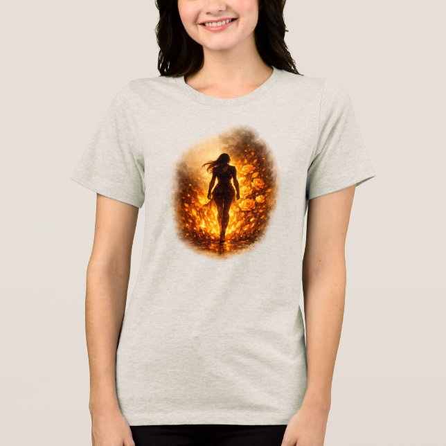 Camiseta Ela Anda Através do Fogo (Frente)