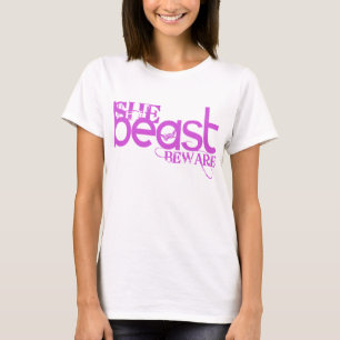 Camiseta Ela Capa longa cor-de-rosa do animal