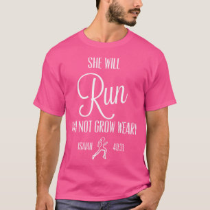 Camiseta Ela Correrá E Não Se Cansará Inspirational Runn