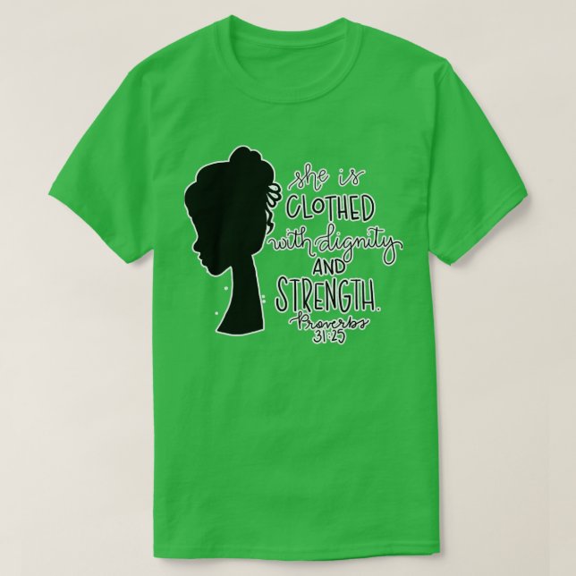 Camiseta Ela É A Bíblia D Proverbs 3125 Verse 1 (Frente do Design)