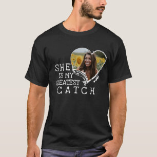 Camiseta Ela é a Maior Captura Cana de Pesca Personalizada