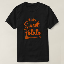 Camiseta Ela é a minha batata doce que eu estou a combinar