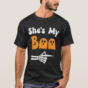 Camiseta Ela é a minha Casal de Boo Correspondente ao Dia d