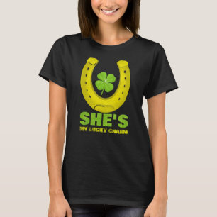 Camiseta Ela é a minha Dia de São Patrício de charme para C