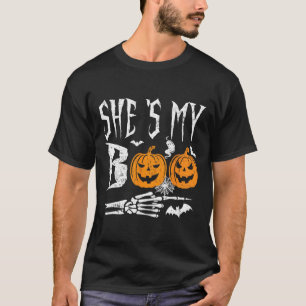 Camiseta Ela é a minha Matança de Halloween do Pumpkin Skel