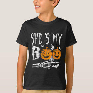 Camiseta Ela é a minha Matança de Halloween do Pumpkin Skel