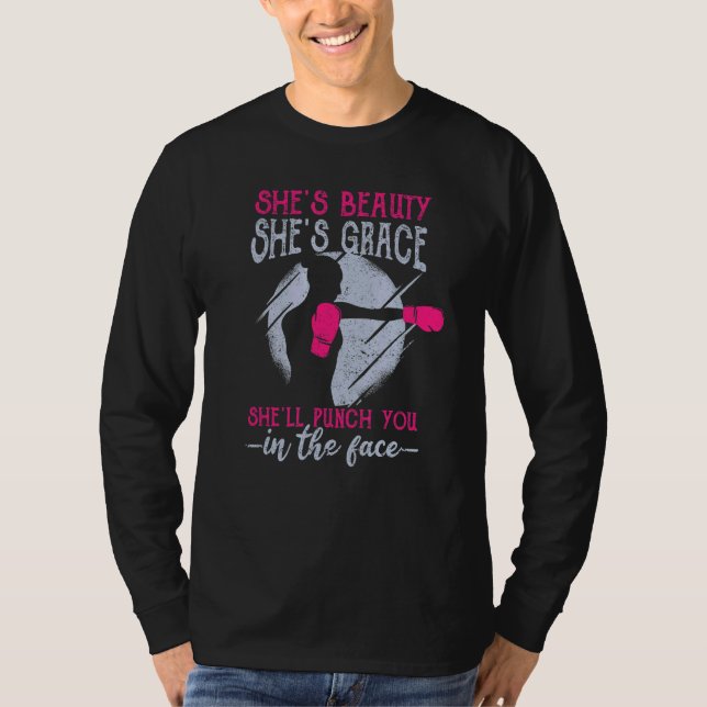 Camiseta Ela é bonita. Ela é a Grace. Ela vai te prender no (Frente)