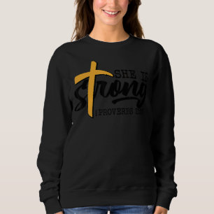 Camiseta Ela É Forte Acredita Que Jesus Cruze Bíblias Crist