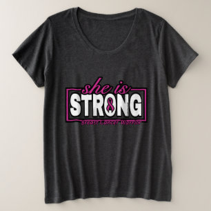 Camiseta Ela é FORTE...Câncer de Mama