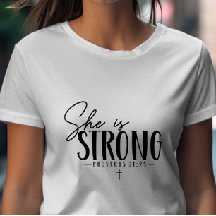 Camiseta Ela é Forte Proverbs 31:25