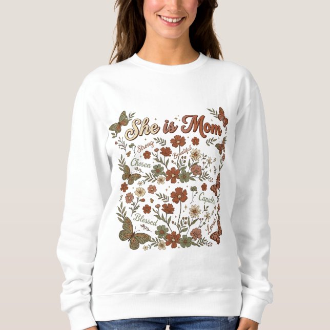 Camiseta Ela É Mãe Forte Escolhida Capaz (Frente)