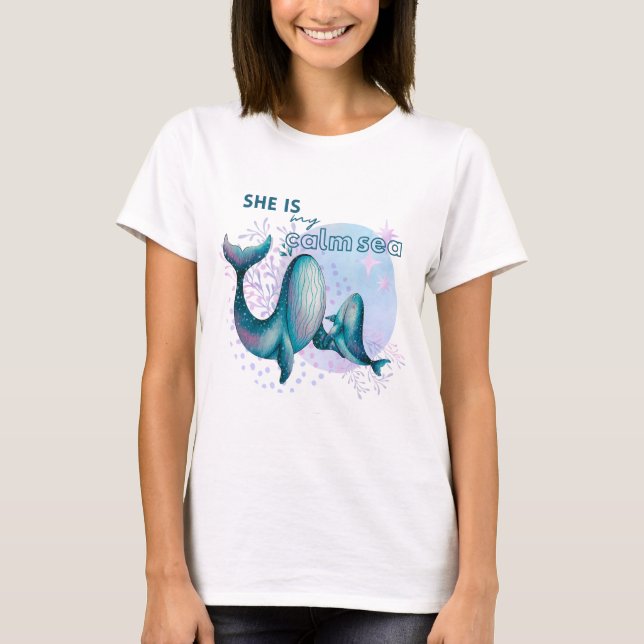 Camiseta ela é meu mar calmo (Frente)