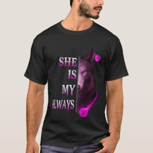 Camiseta Ela É Minha Amizade Sempre Com Lobo Melhor Amiga B