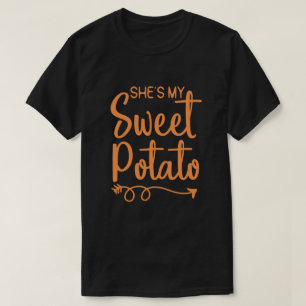 Camiseta Ela é minha batata doce, eu sou Casais de Ação de