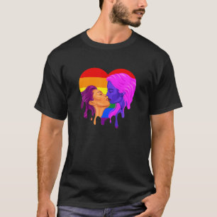 Camiseta Ela é minha Lésbica Arco-Íris Orgulho gay Mês