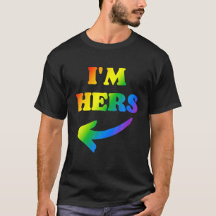 Camiseta Ela é minha, sou o Casal lésbico dela, Rainbow L
