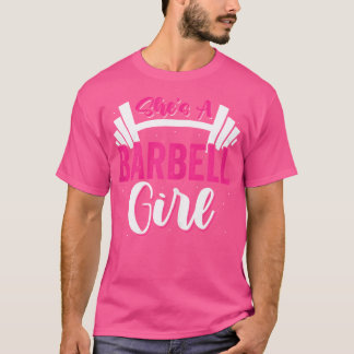 Camiseta Ela É Um Ajustado De Malhação De Barbell Girl.