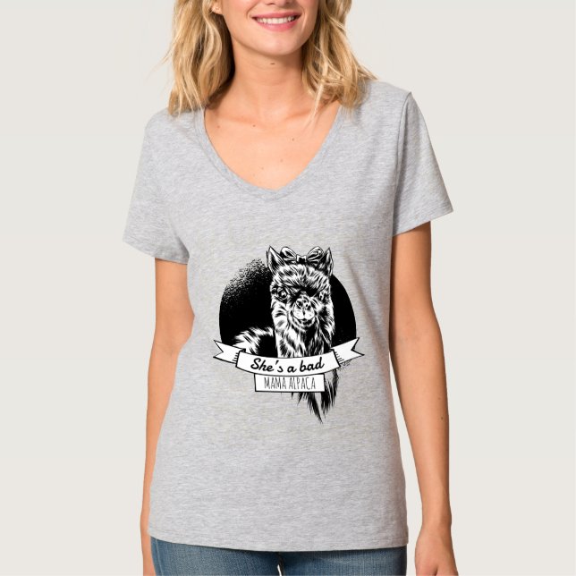 Camiseta Ela é uma alpaca mãe ruim (Frente)