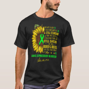 Camiseta Ela É Uma Guerreira De Depressão Maníaca Ela É Eu