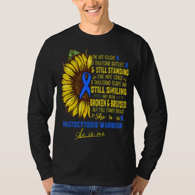 Camiseta Ela É Uma Guerreira De Mastocitose Ela Sou Eu (Frente)