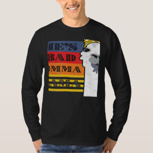 Camiseta Ela é uma Lhama Mãe Ruim Para Mulheres Animal Retr