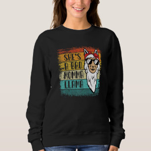 Camiseta Ela é uma Llama Mãe Má para Mulheres Animal Retro