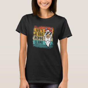 Camiseta Ela é uma Llama Mãe Má para Mulheres Animal Retro