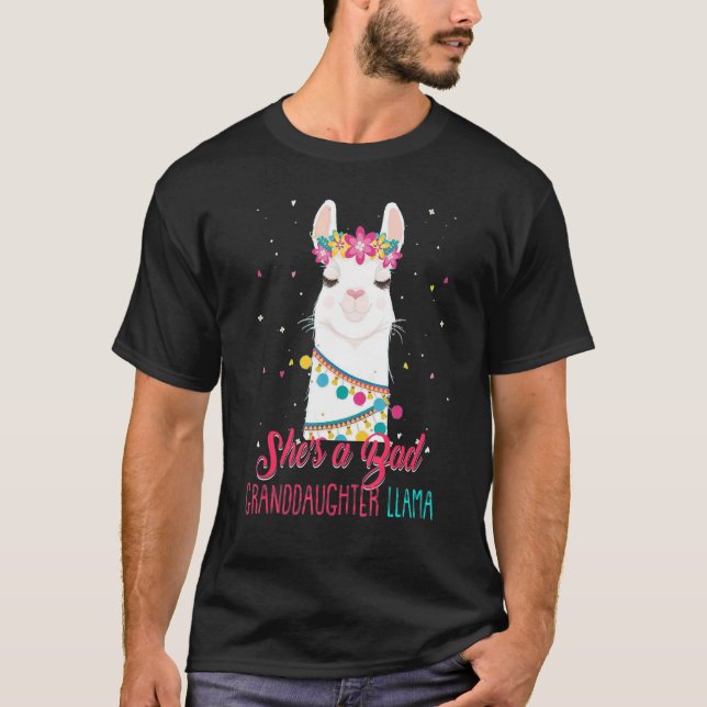 Camiseta Ela é uma má neta, mãe de Llama (Frente)