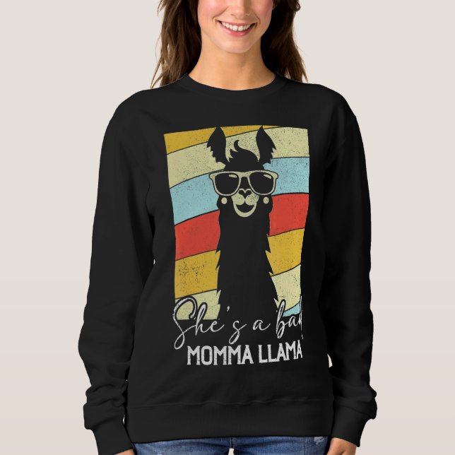 Camiseta Ela é uma mãe má, Llama, mãe. (Frente)