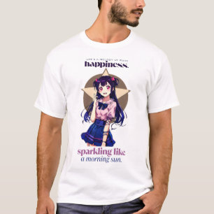 Camiseta Ela é uma melodia de pura felicidade brilhando de 