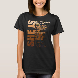 Camiseta Ela é uma mulher africana magia e sem desculpas.