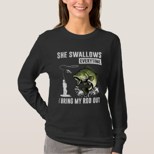 Camiseta Ela Engole Toda Vez que Eu Tiro a Vara