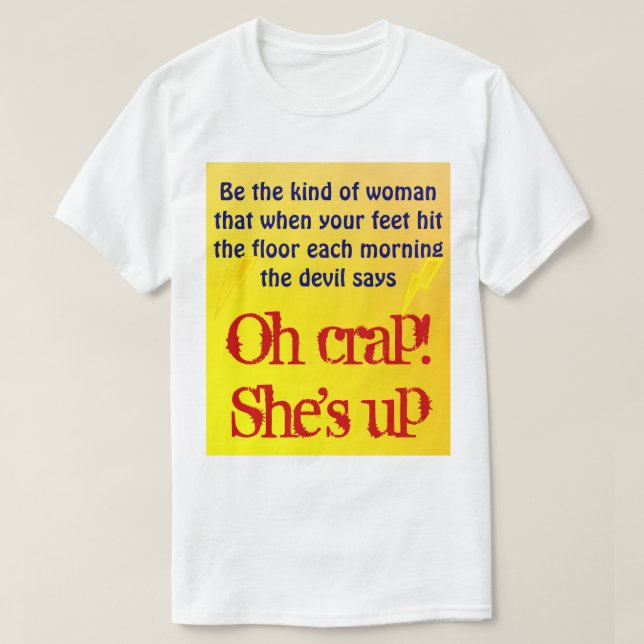 Camiseta Ela está acordada   (Frente do Design)