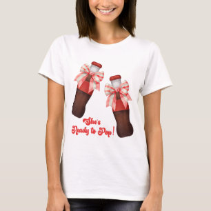 Camiseta Ela Está Pronta para Parir Chã de Bebê
