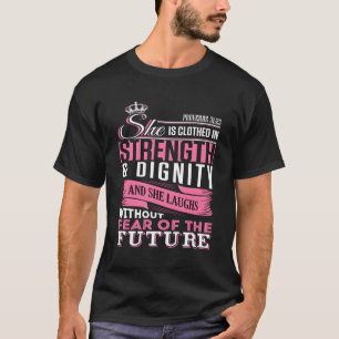 Camiseta Ela Está Vestida Em Proverbos De Dignidade 31 25