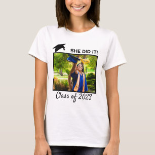 Camiseta Ela fez a turma de graduação de fotos de 2023
